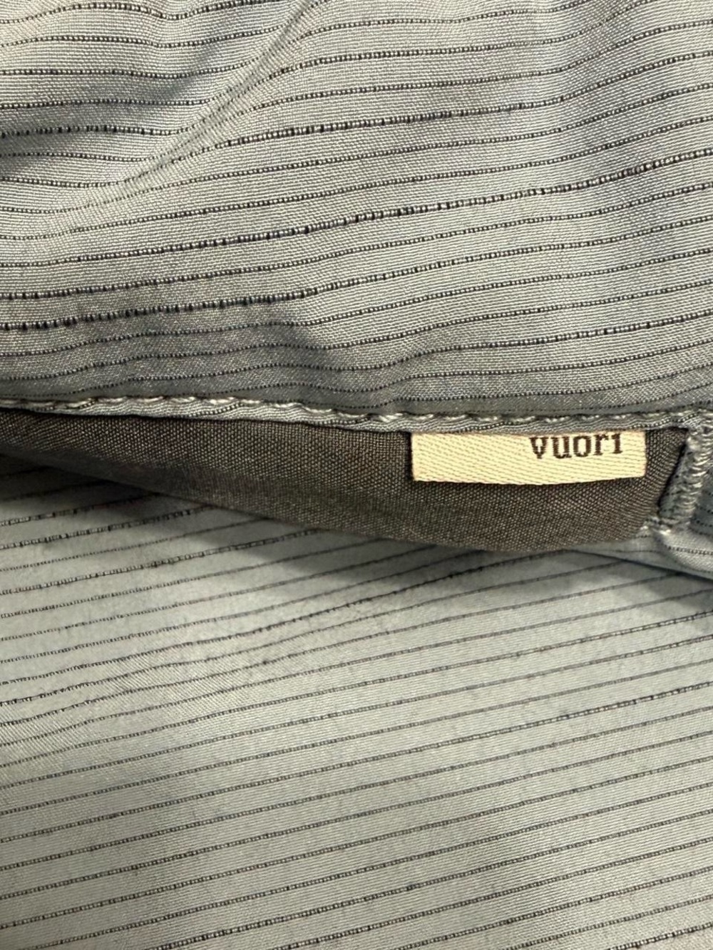 Vuori Banks Shorts - Men's 7" Inseam Blue Haze Slub Stripe - Picture 5 of 6